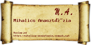 Mihalics Anasztázia névjegykártya